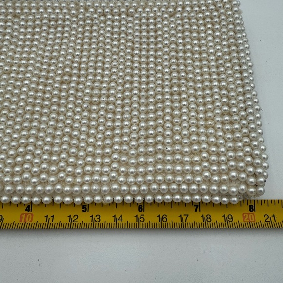 Beautiful YKY Vintage Beaded White Wedding Purse, Evening Clutch